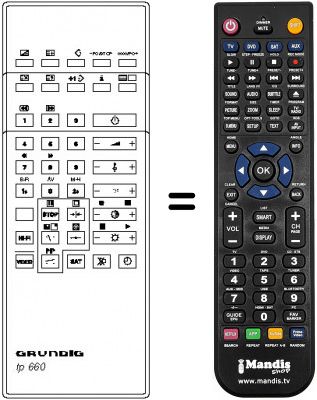 Replacement remote control TP 660