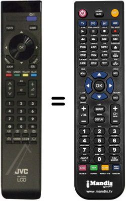 Replacement remote control JVC LT-37HB1SU / AX