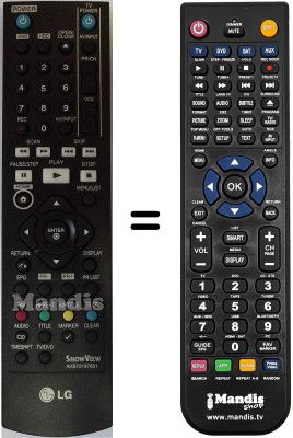 Replacement remote control LG AKB72197601