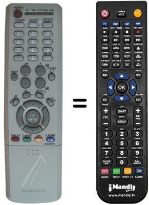 Replacement remote control Samsung LE26A41BX/XEC