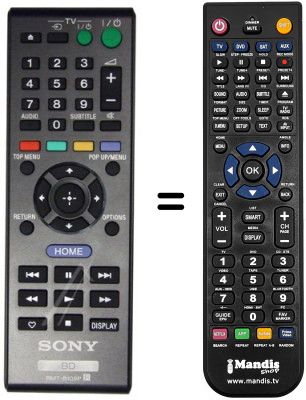 Replacement remote control Sony BDP-S580