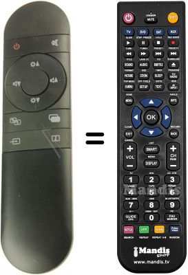 Replacement remote control HVS50200