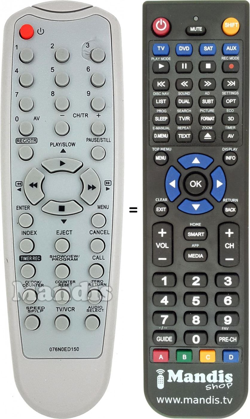 Replacement remote control Medion 076N0ED150