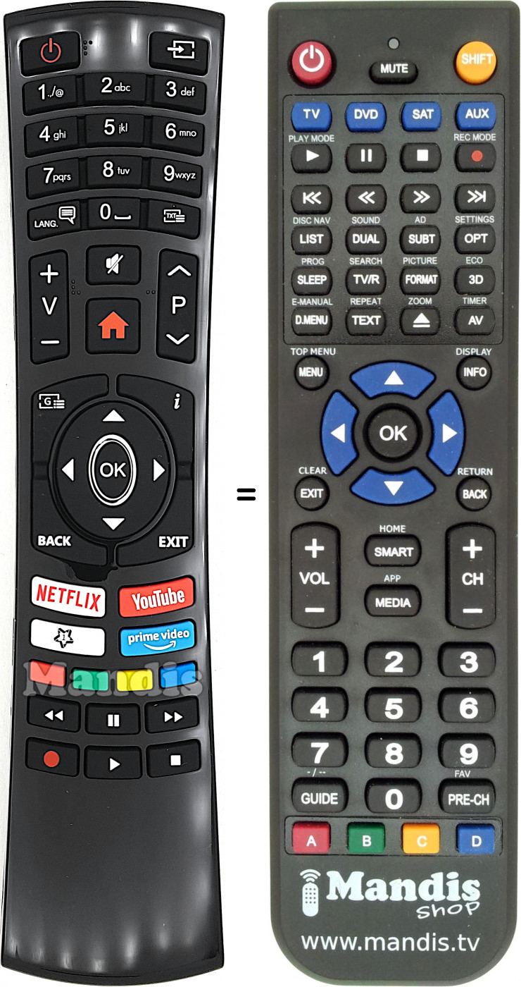 Replacement remote control Oceanic RC4390P