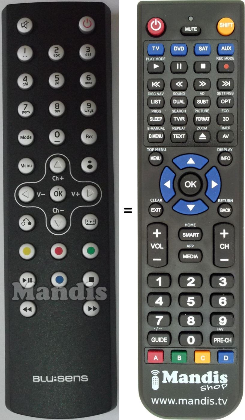 Replacement remote control WebTV