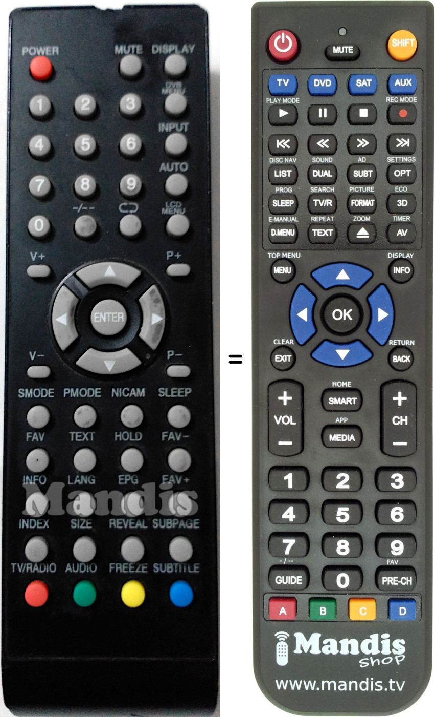 Replacement remote control M1900R-V2