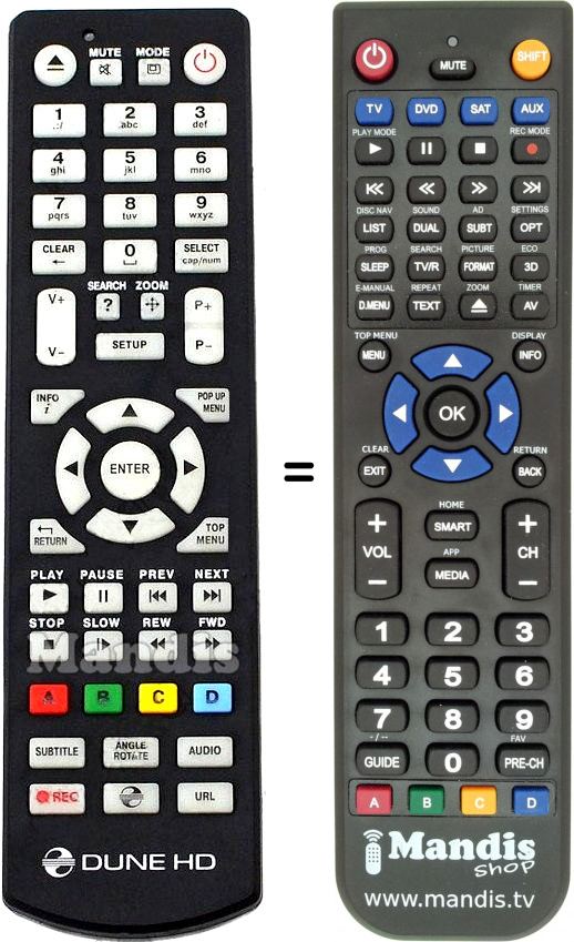 Replacement remote control DUNE Dune HD