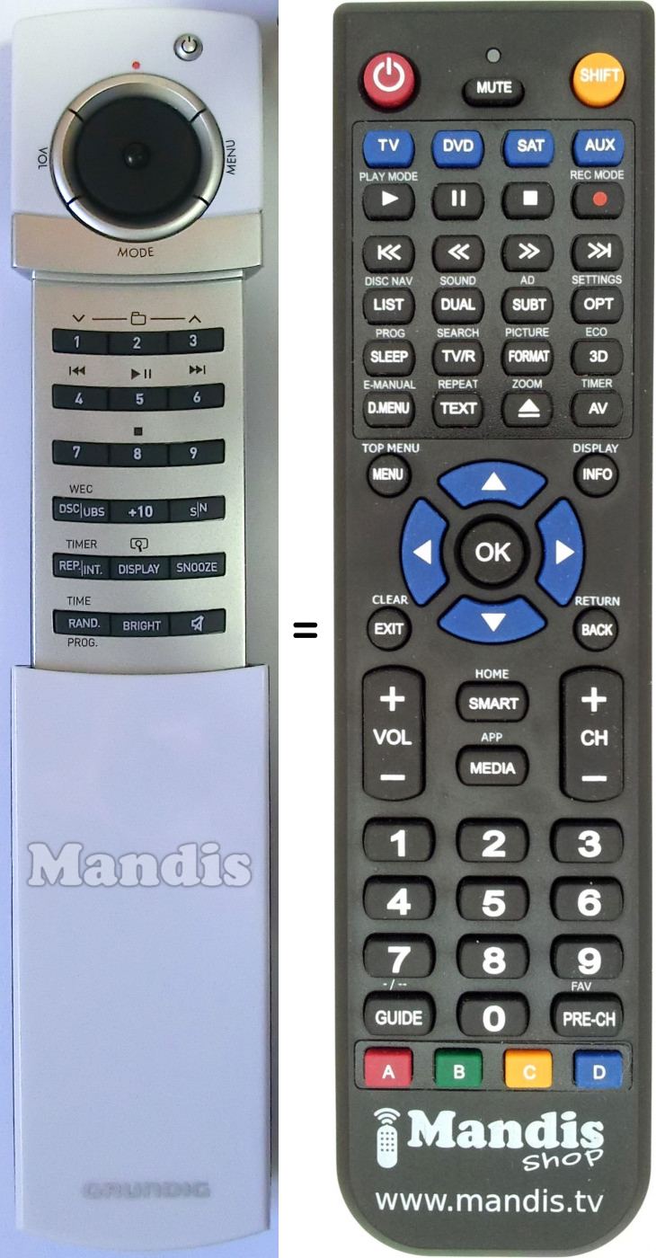Replacement remote control CDS8120