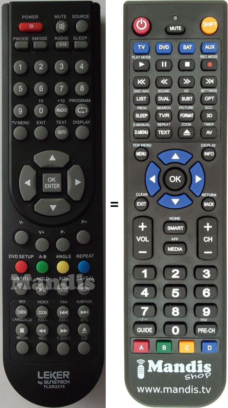 Replacement remote control Q.BELL TLXR2215