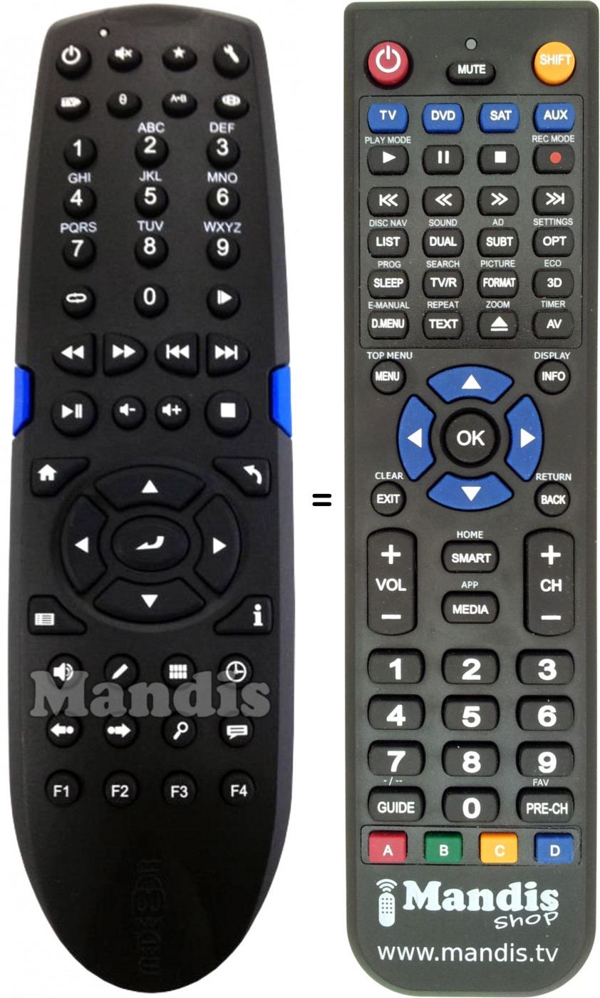 Replacement remote control Mede8er MED600X3D