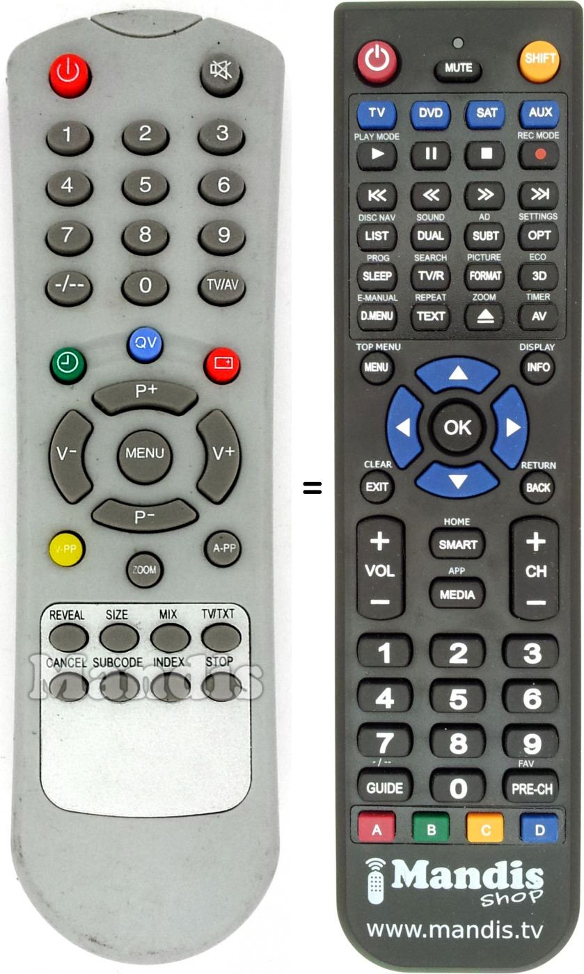 Replacement remote control Nikkei ST-06K