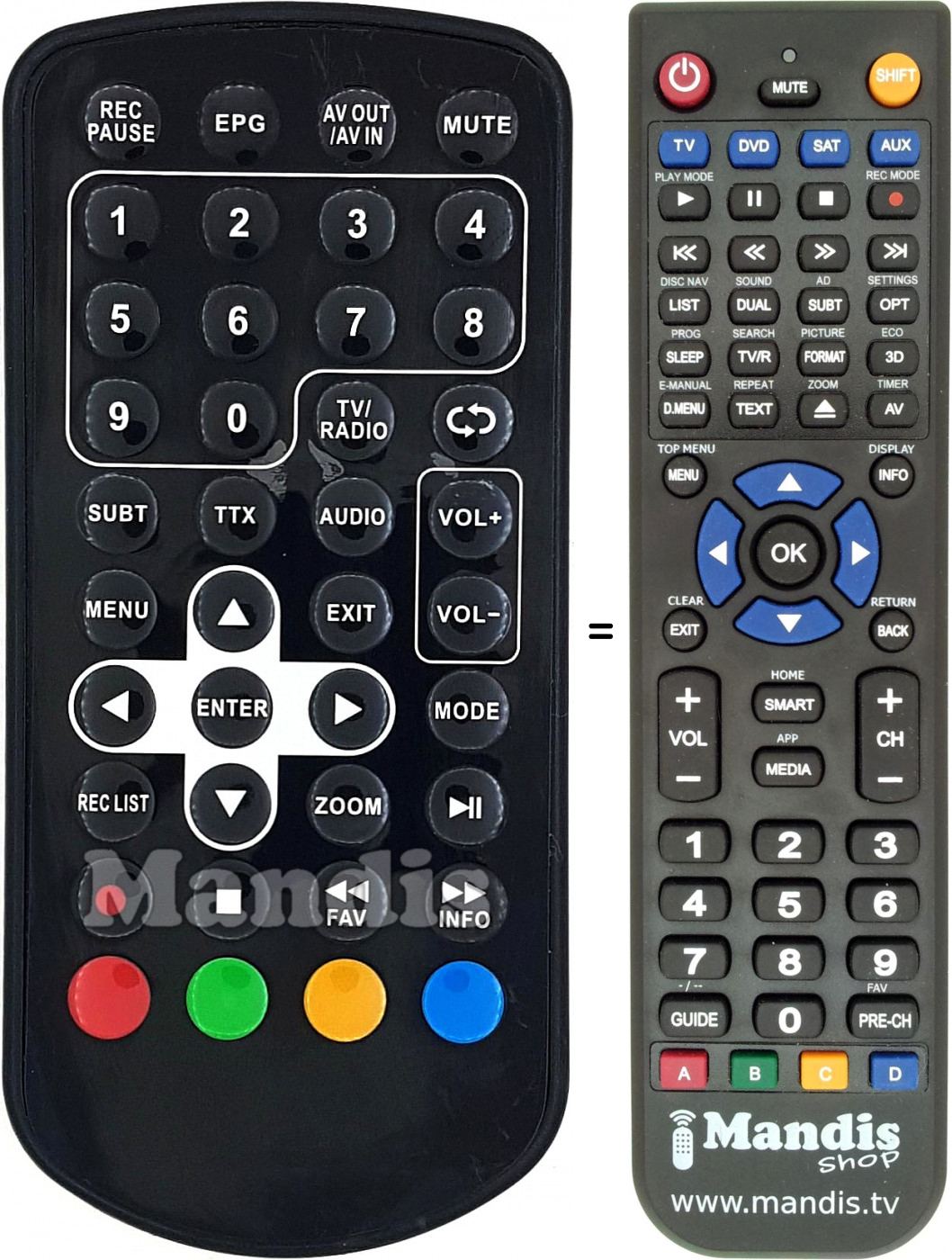 Replacement remote control VIETA VTD9