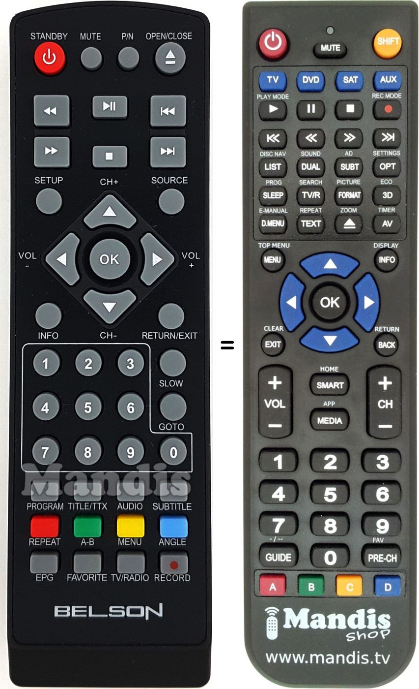 Replacement remote control Belson BST3200