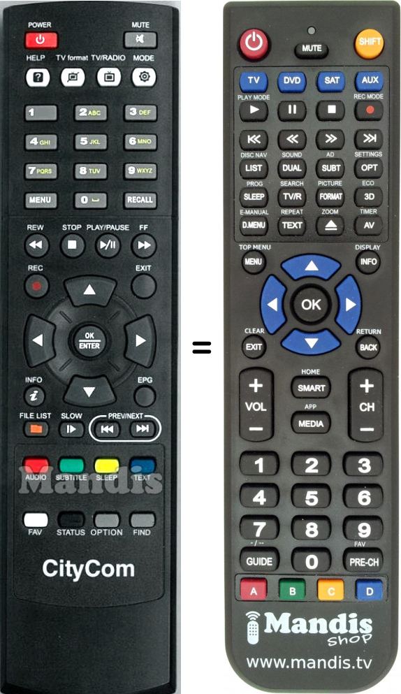 Replacement remote control CCR540