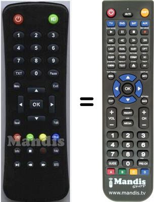 Replacement remote control FTE MAXIMAL MAX S405 HD