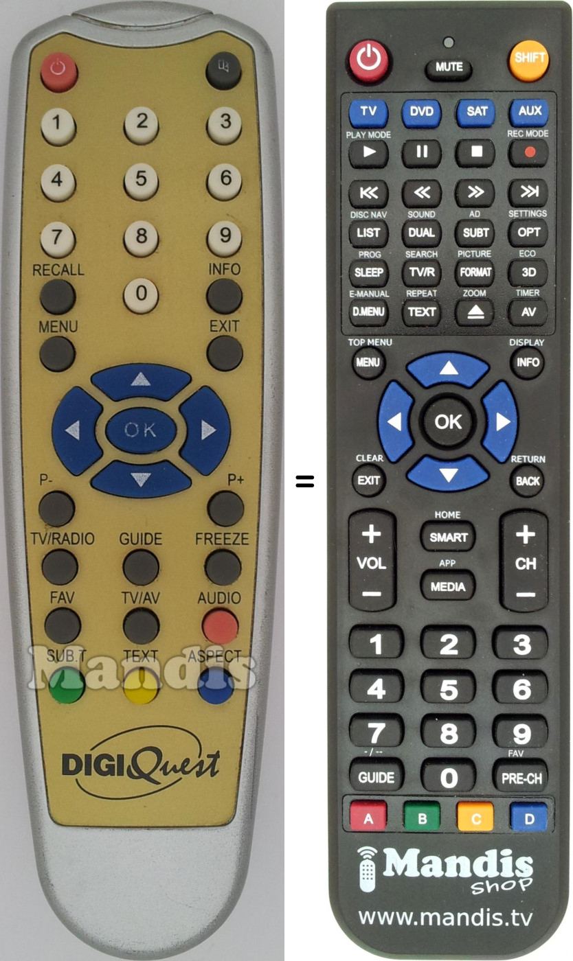 Replacement remote control REMCON1479