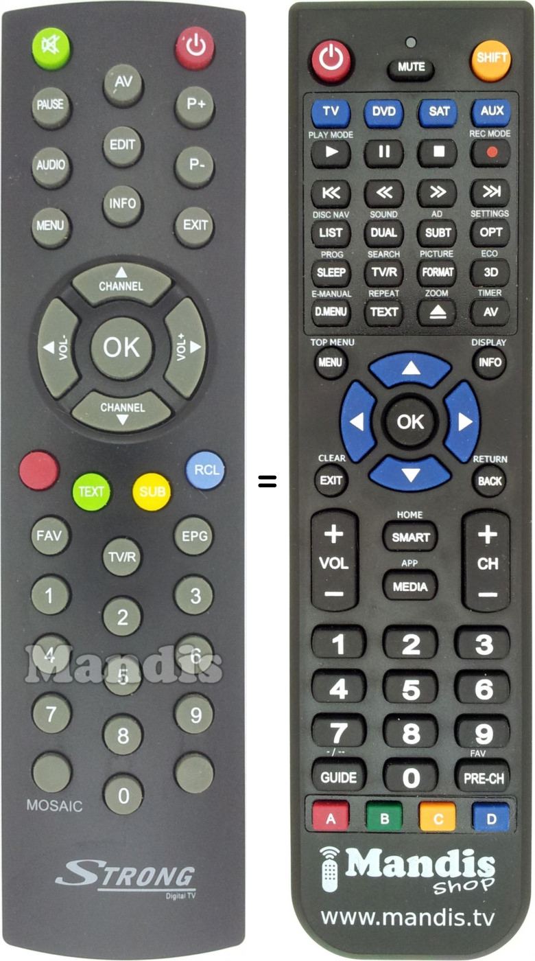 Replacement remote control REMCON1505
