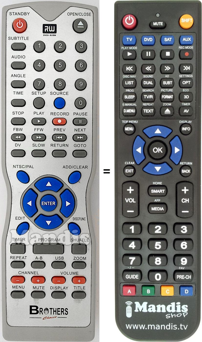 Replacement remote control REMCON1539