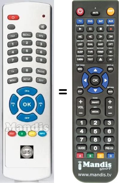 Replacement remote control Wisi OR41