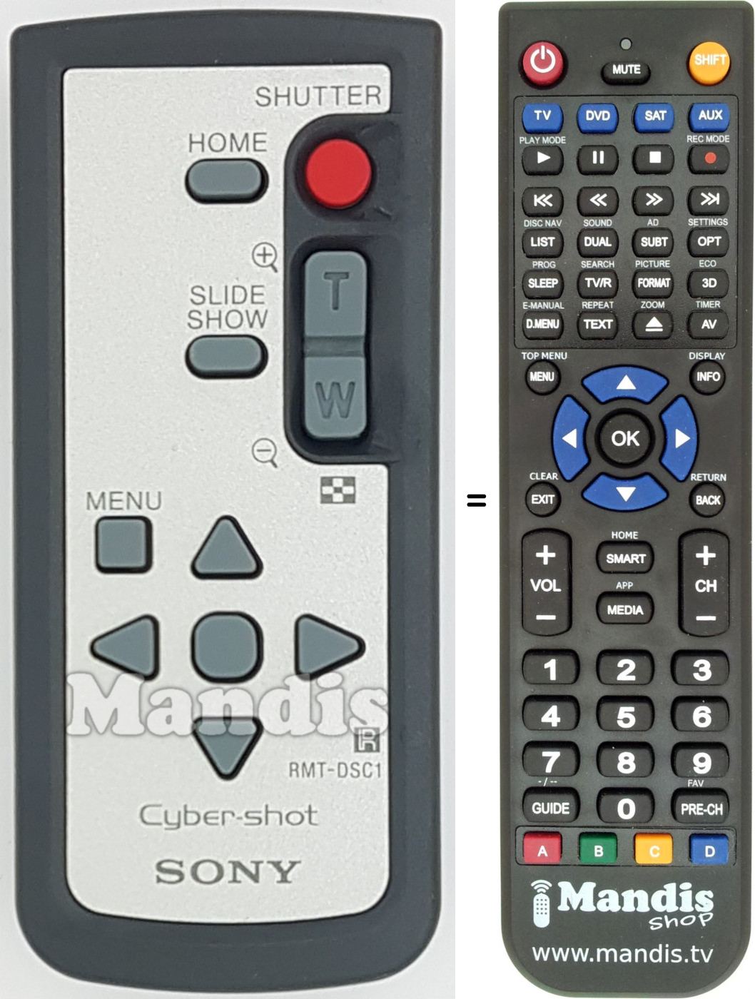 Replacement remote control RMT-DSC1