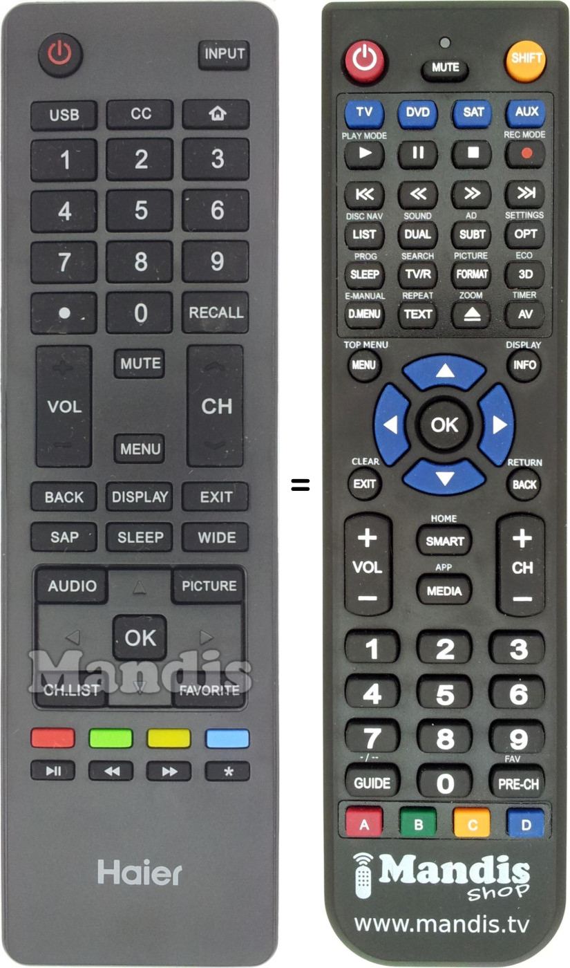 Replacement remote control 06-513W46-HT03X