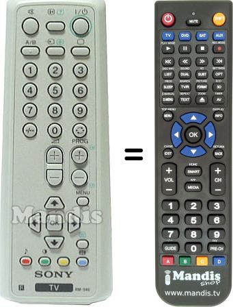 Replacement remote control Sony RM 946
