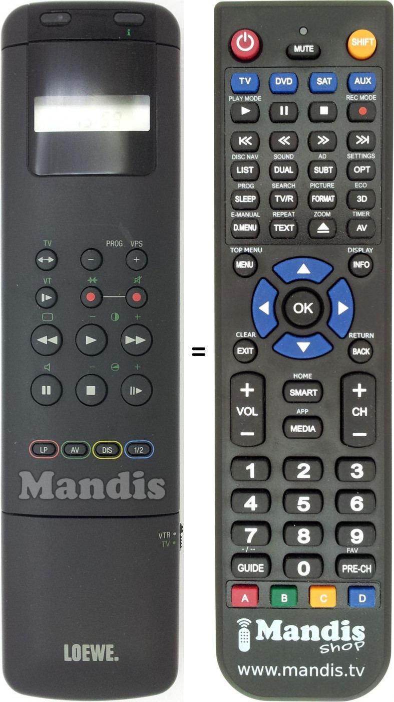Replacement remote control Loewe001