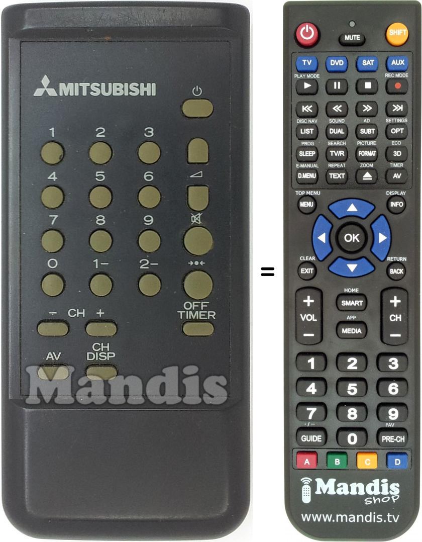 Replacement remote control Mitsu001