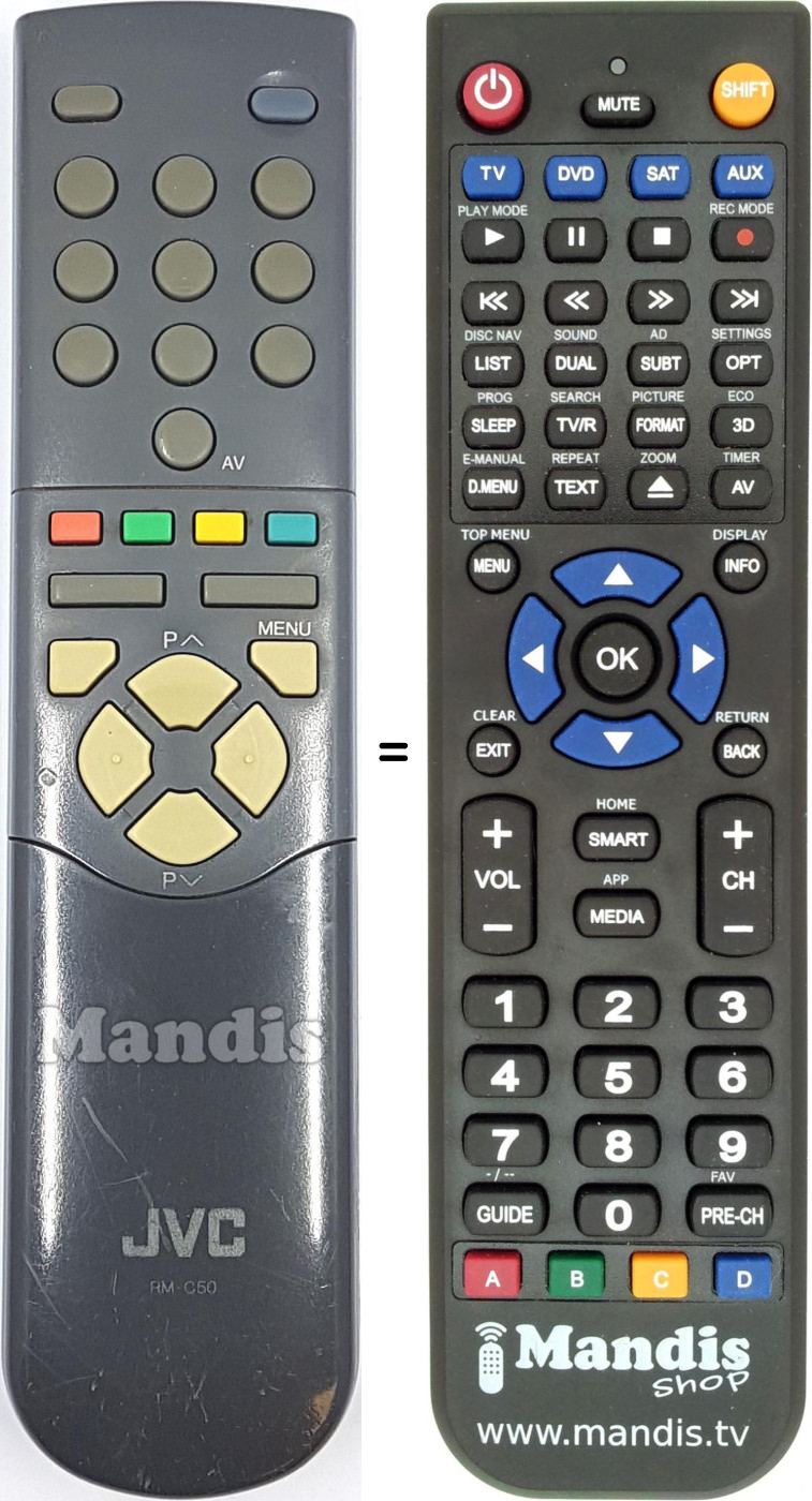 Replacement remote control RM-C 50