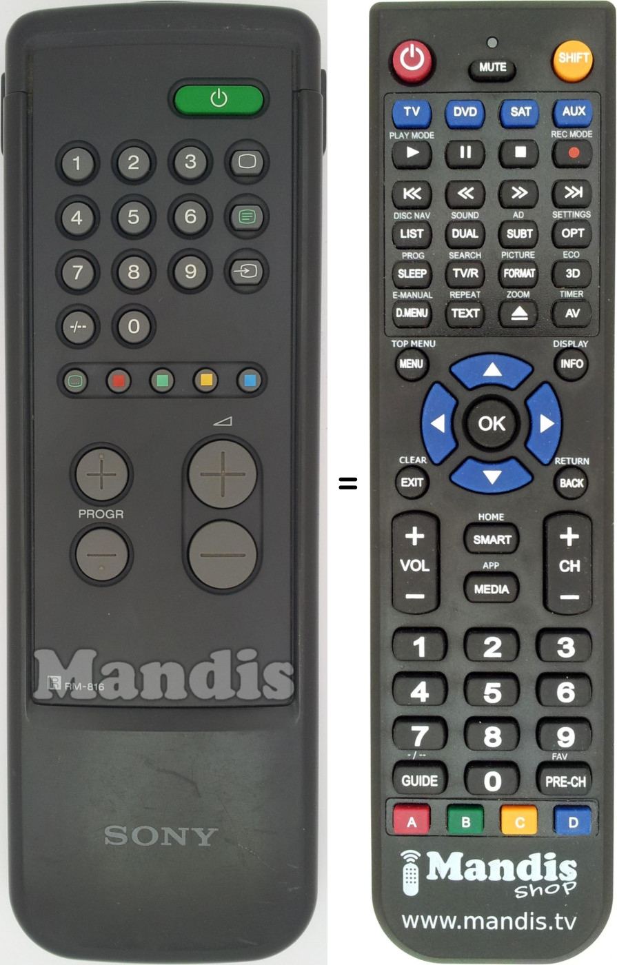 Replacement remote control RM816