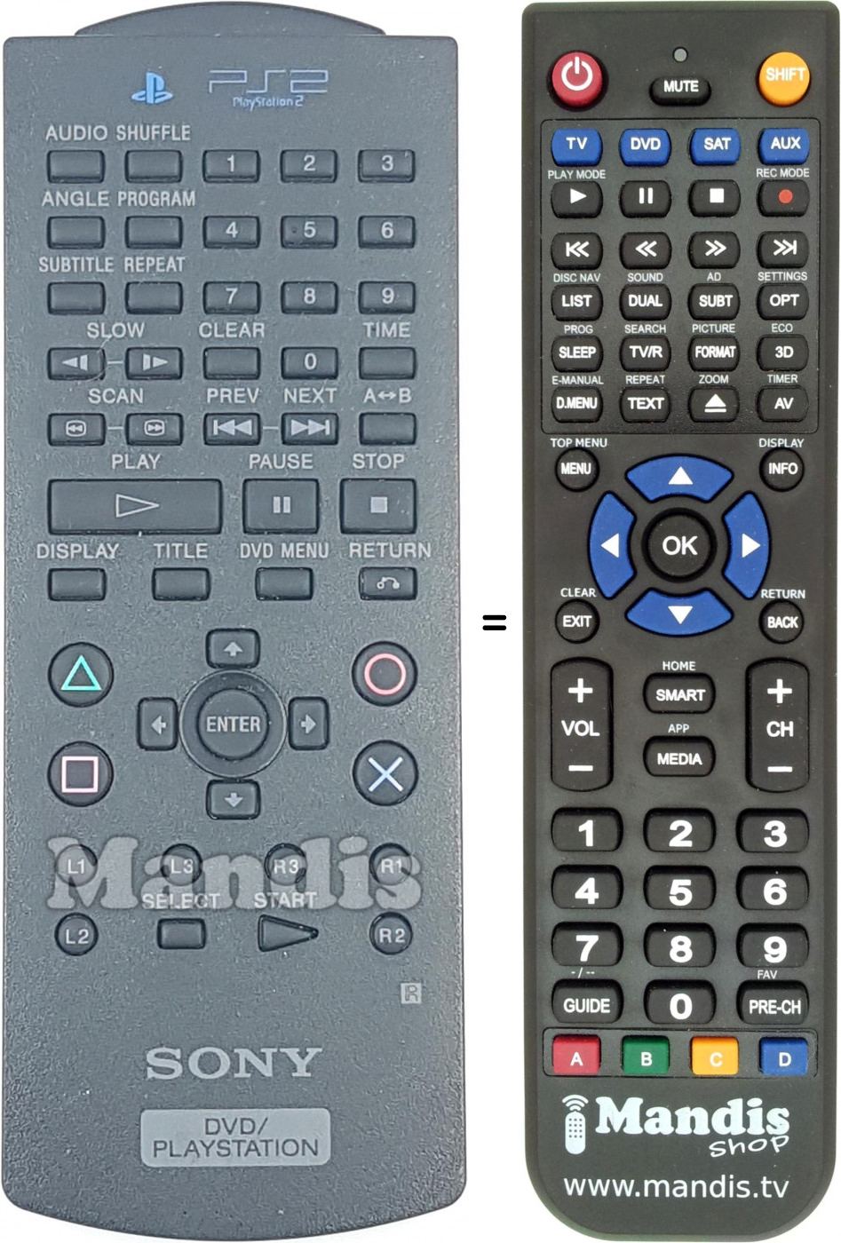 Replacement remote control Sony SCPH-10150