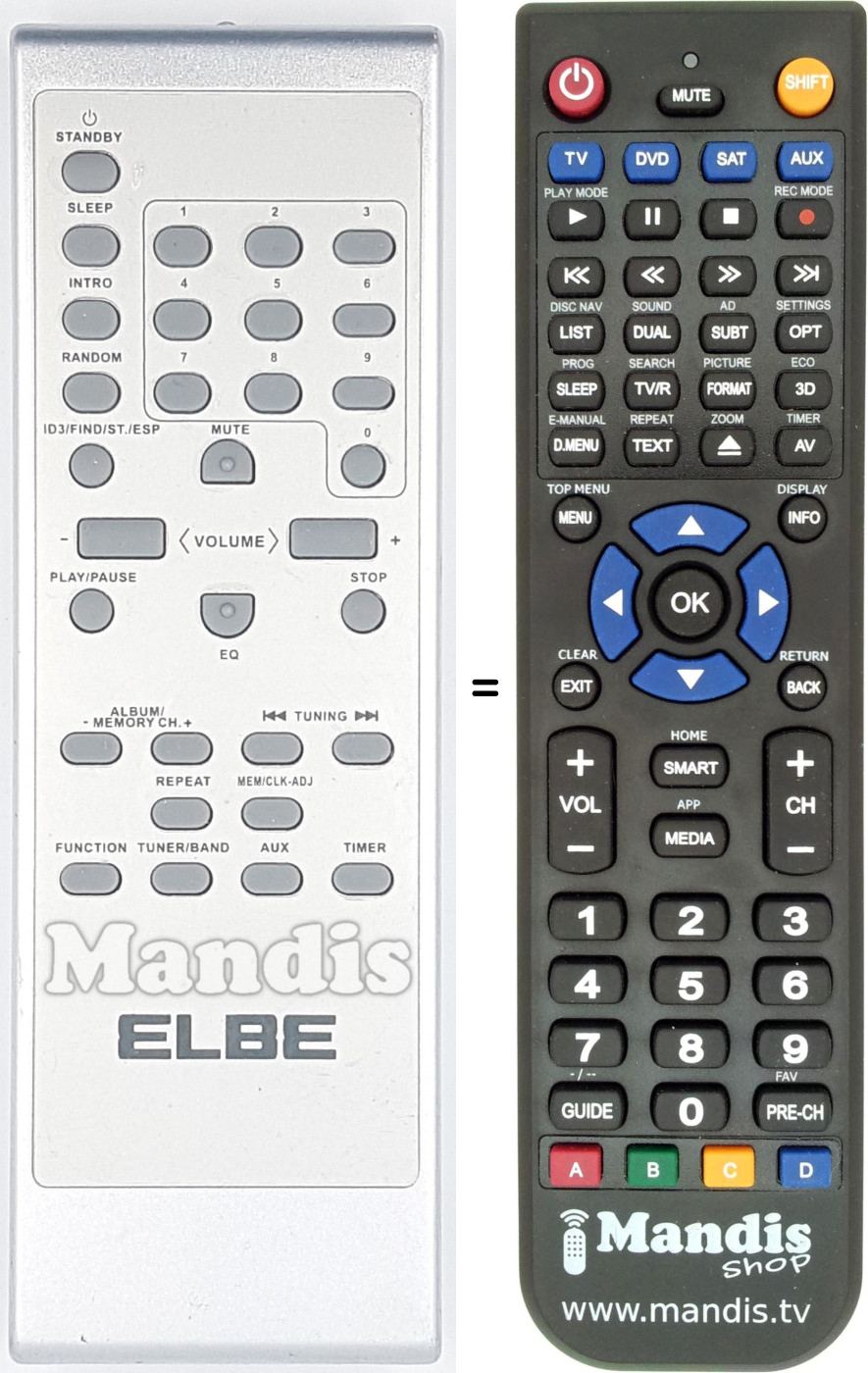 Replacement remote control ELB001