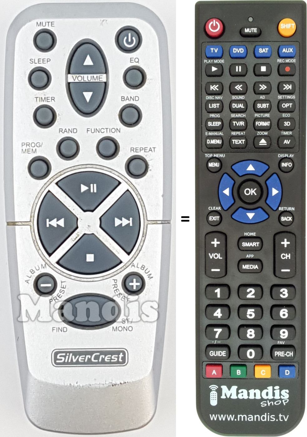 Replacement remote control KH2301
