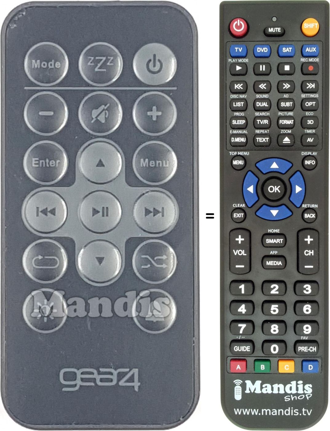 Replacement remote control PG534