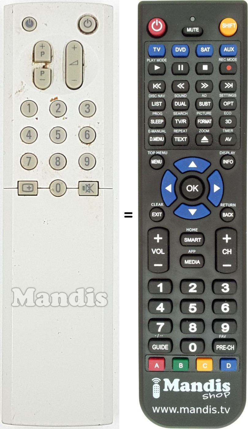 Replacement remote control RC-907601W