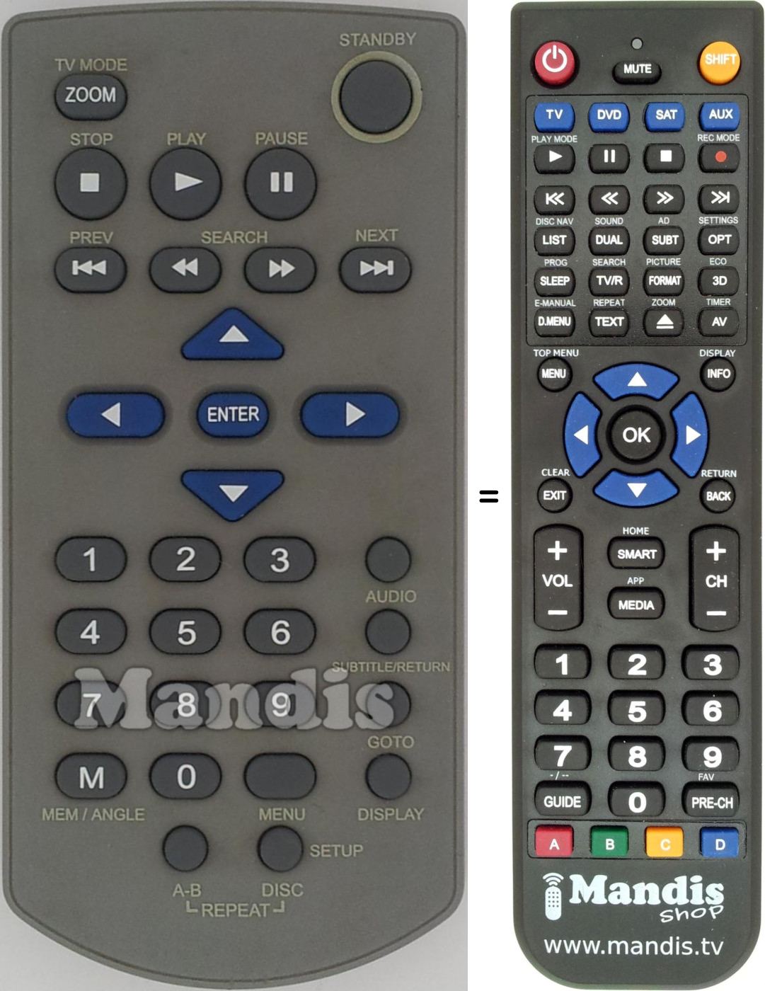Replacement remote control REMCON1426