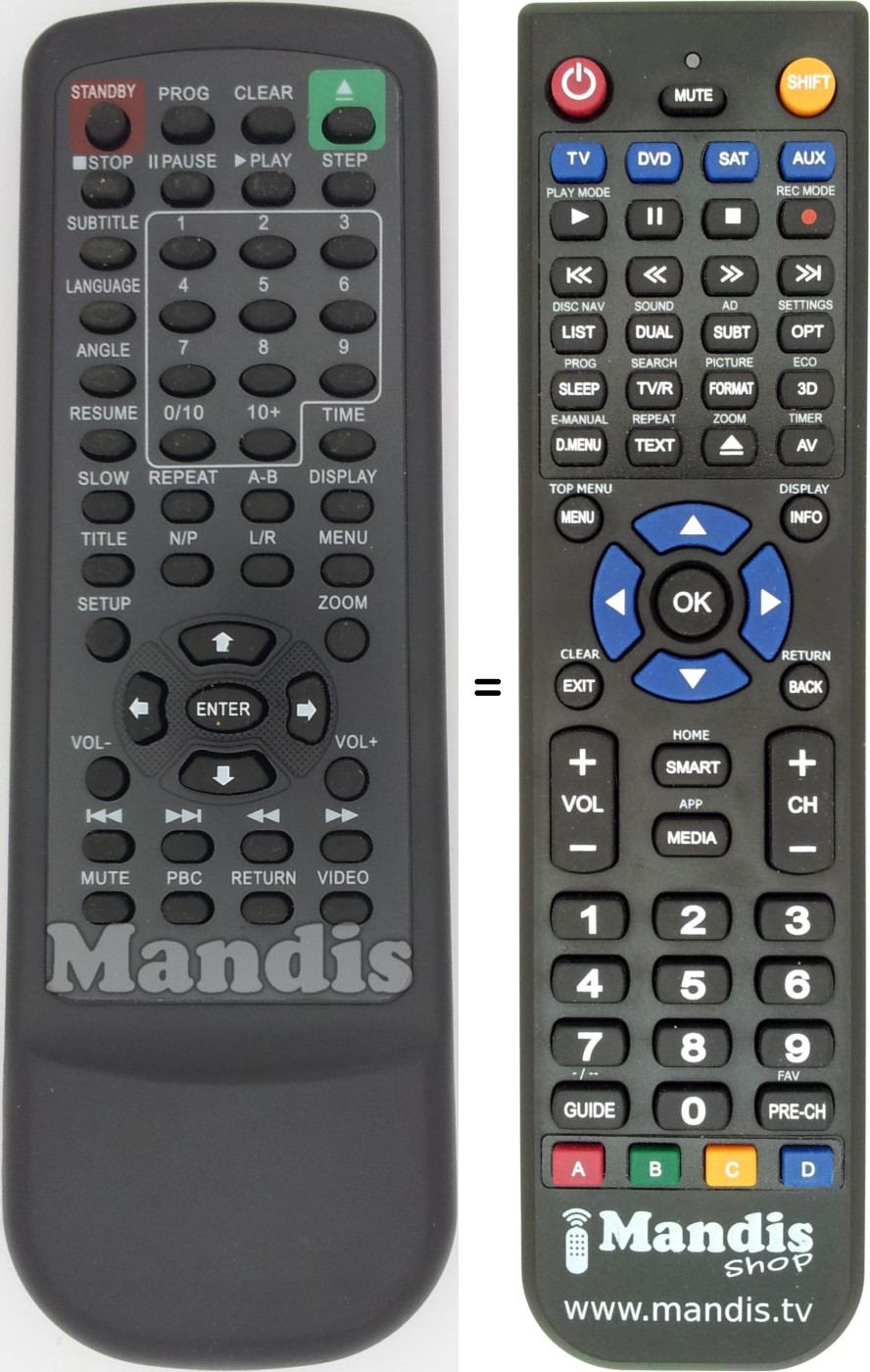 Replacement remote control REMCON1474