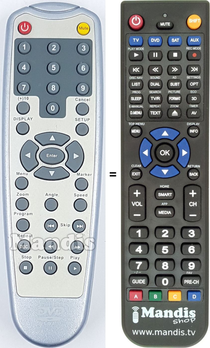 Replacement remote control REMCON1687