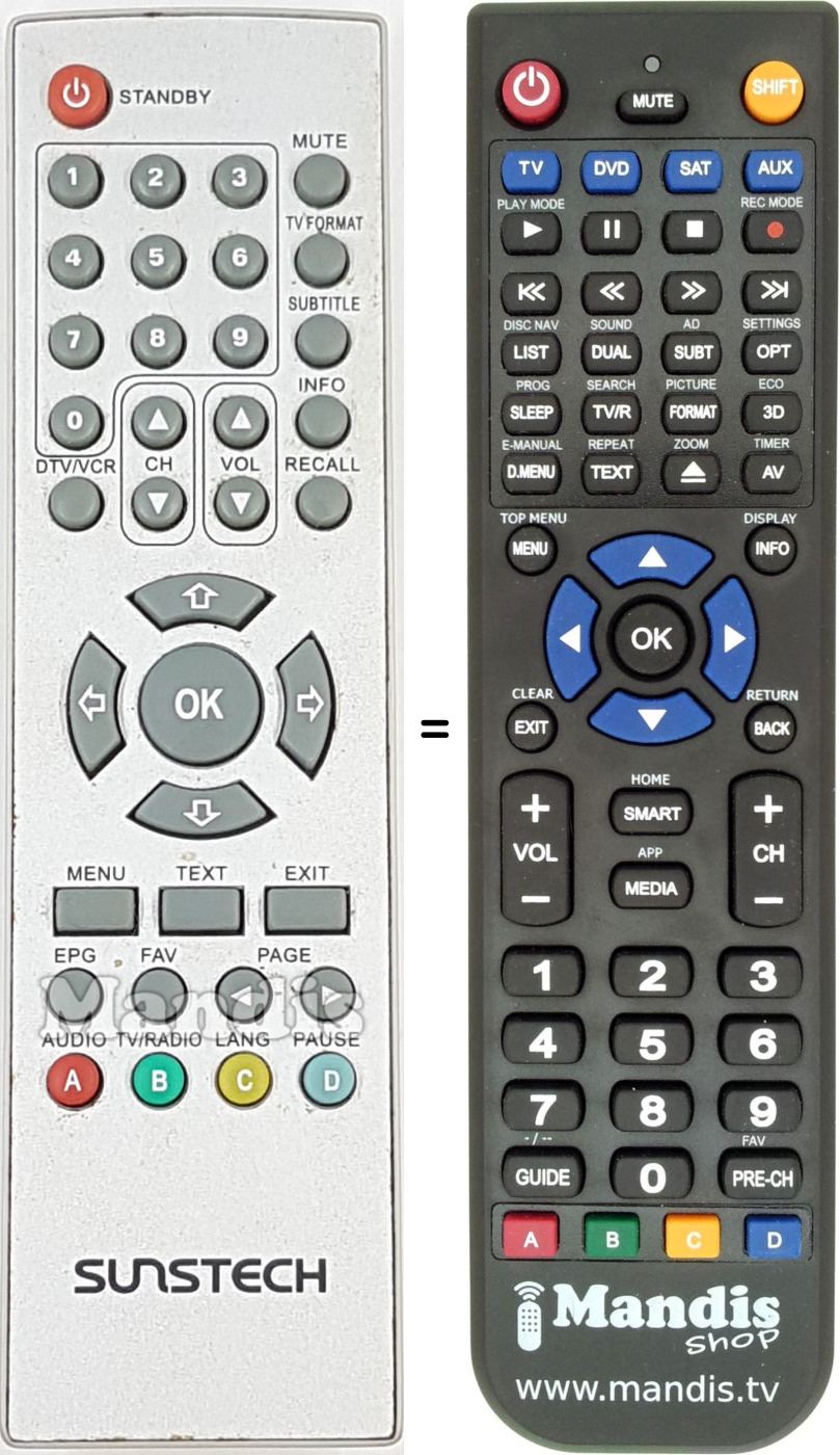 Replacement remote control REMCON1745