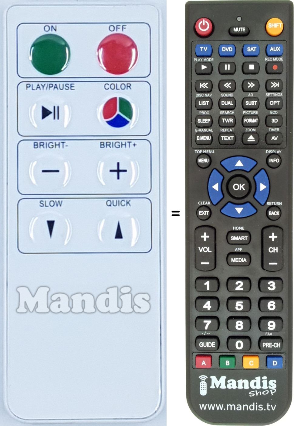 Replacement remote control REMCON2076