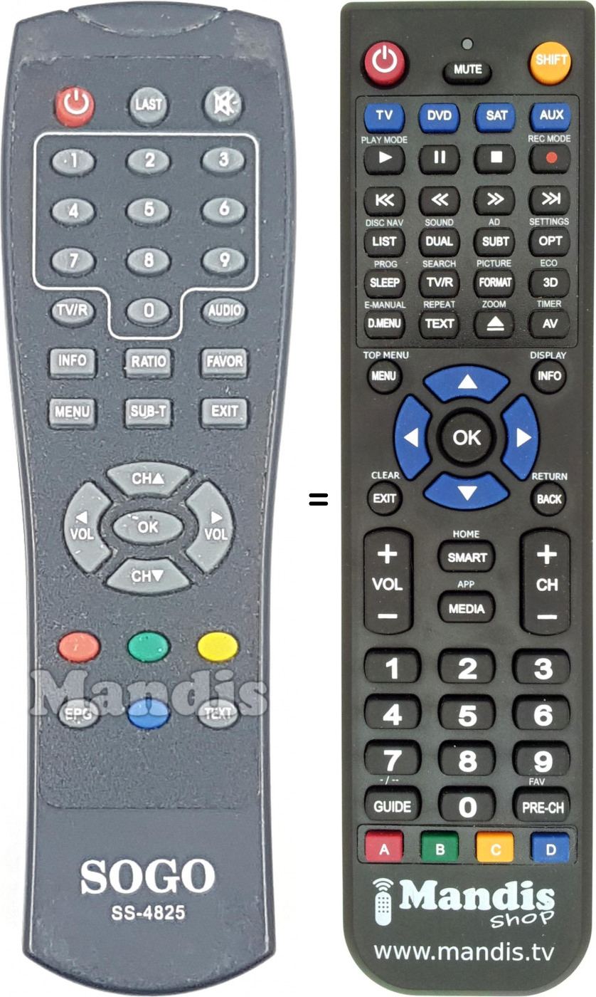 Replacement remote control SS-4825