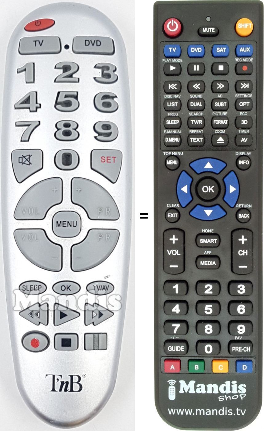 Replacement remote control TNB001