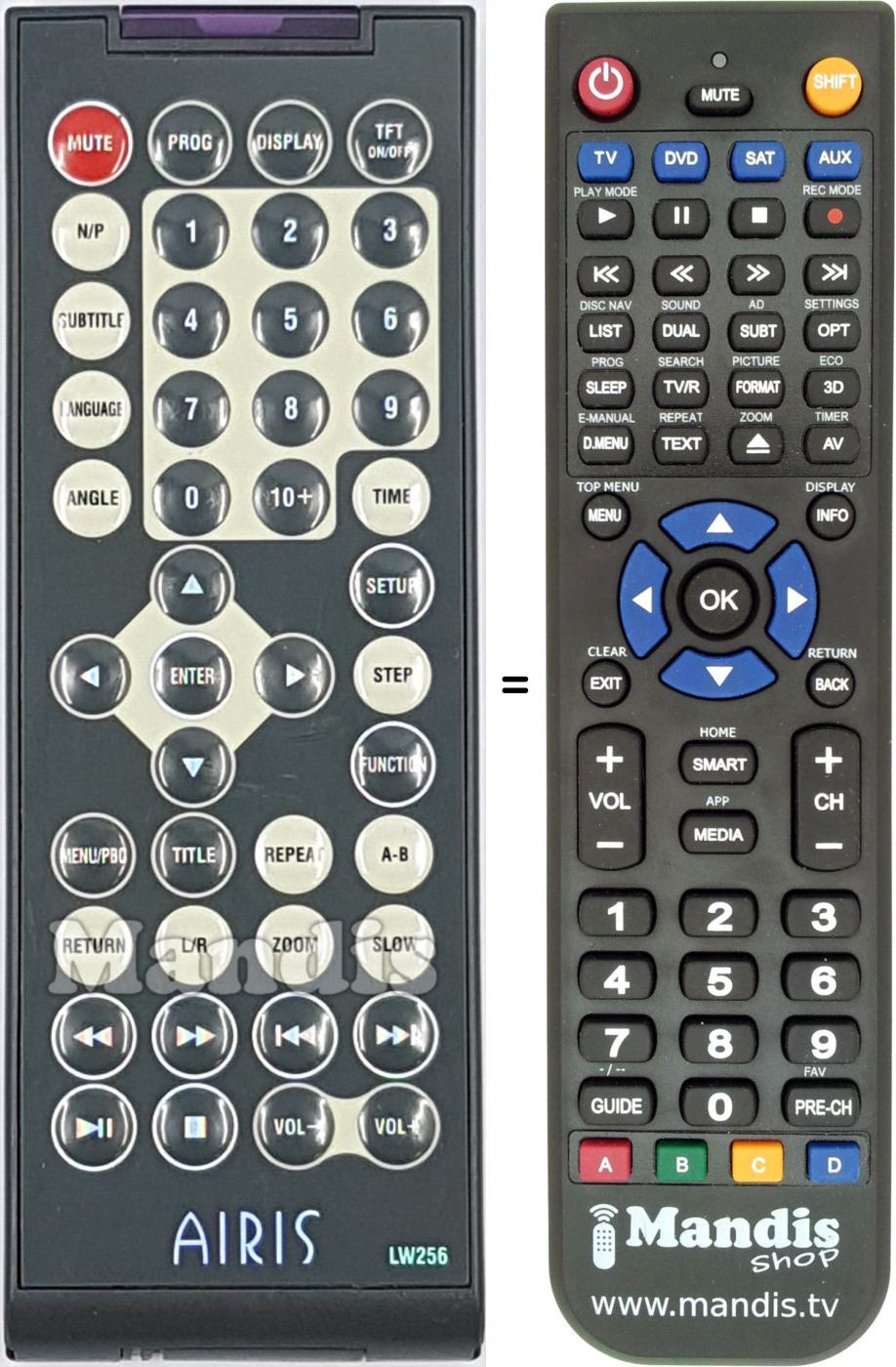 Replacement remote control LW256