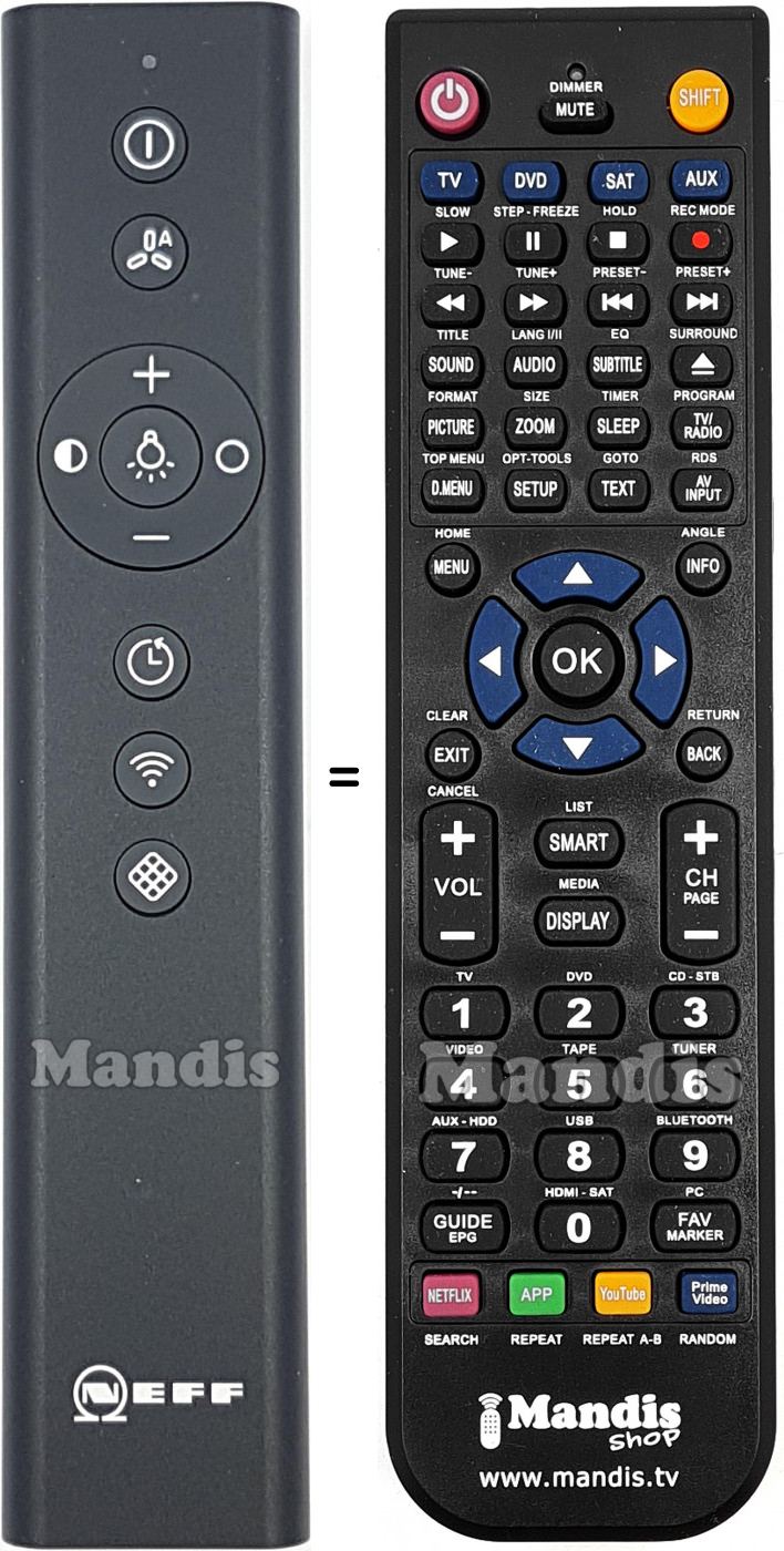 Replacement remote control Neff 12025158