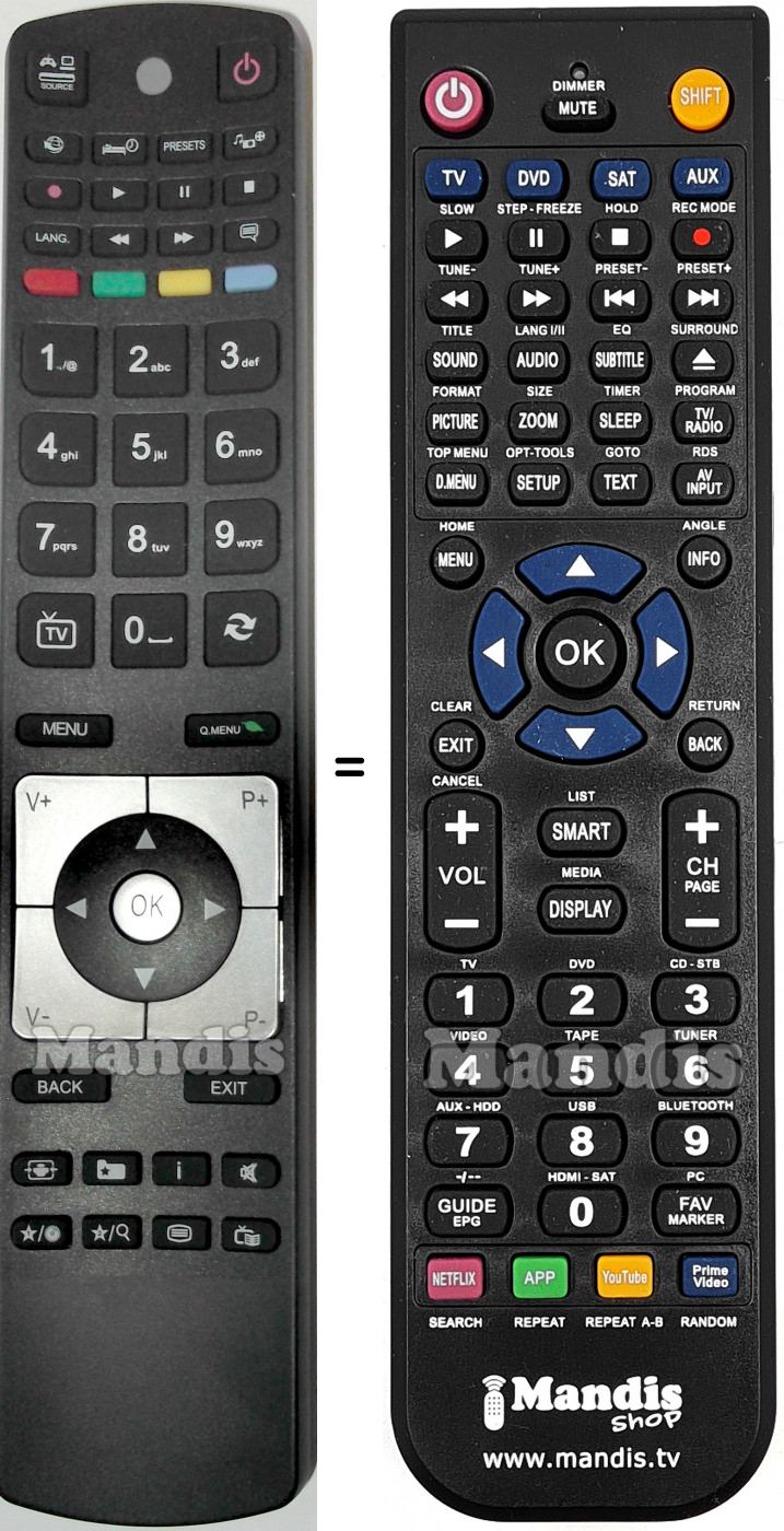 Replacement remote control Oki RC5116