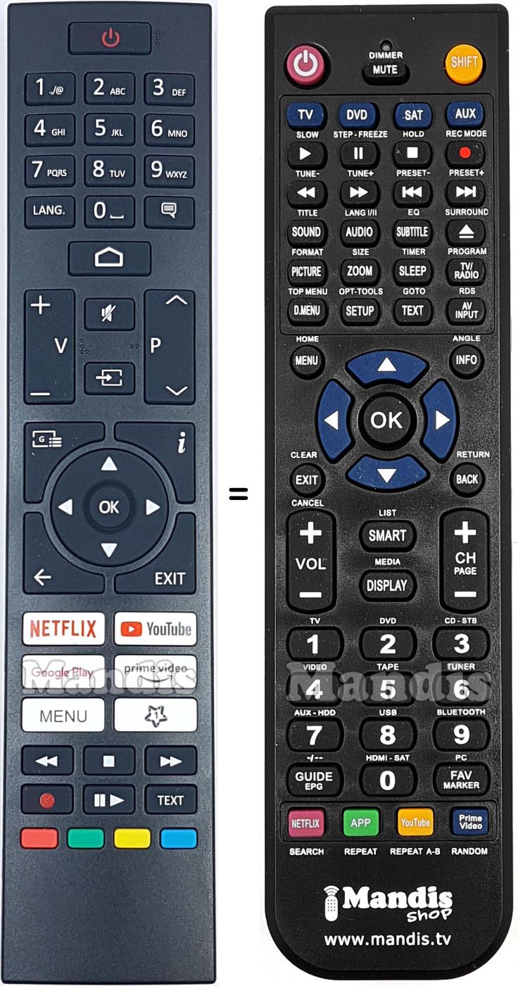 Replacement remote control Andersson RC45157