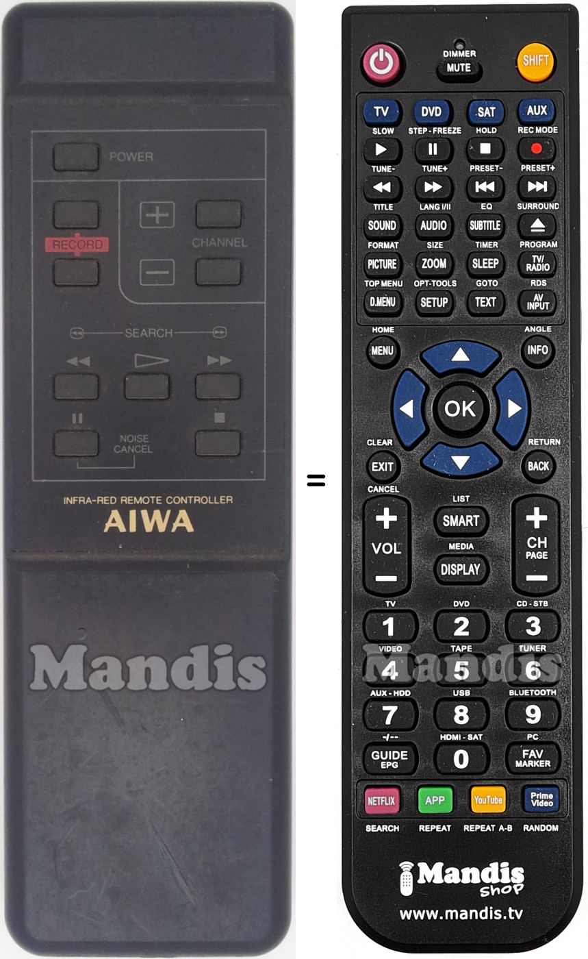 Replacement remote control Aiwa001