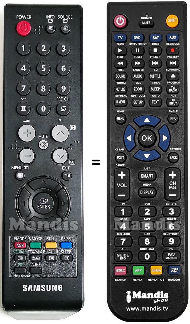 Replacement remote control Samsung BN59-00596A