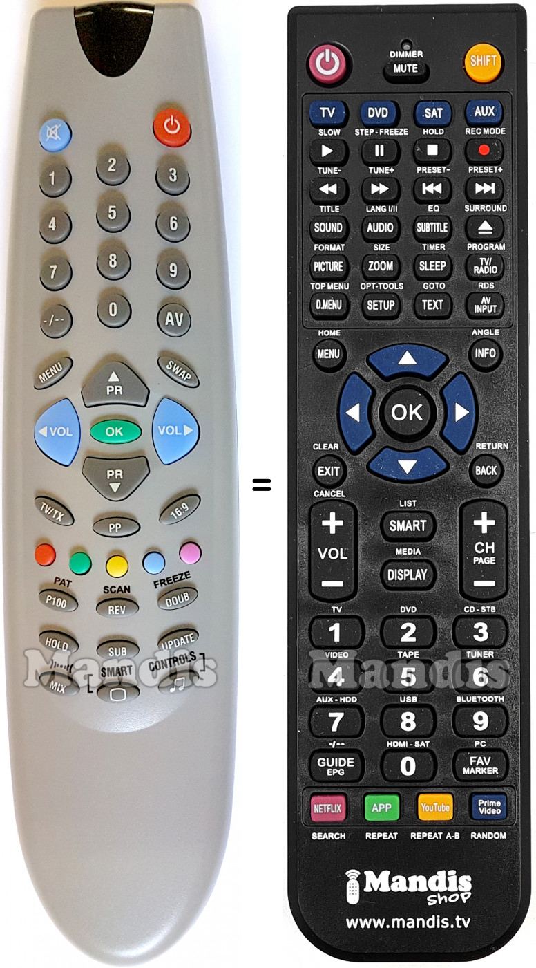 Replacement remote control Beko ZK 2187 F
