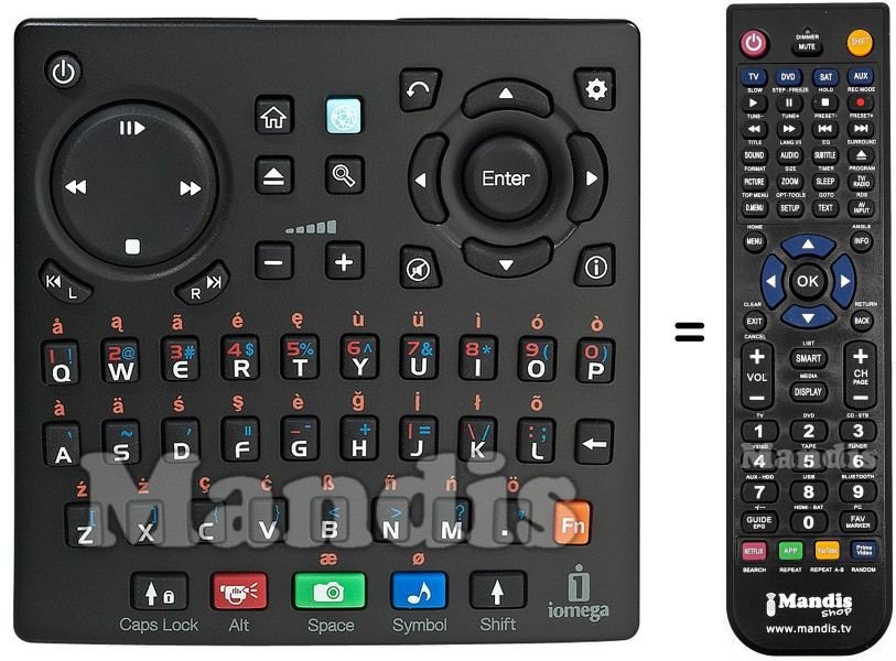 Replacement remote control Iomega Screenplay Tv Link Dx